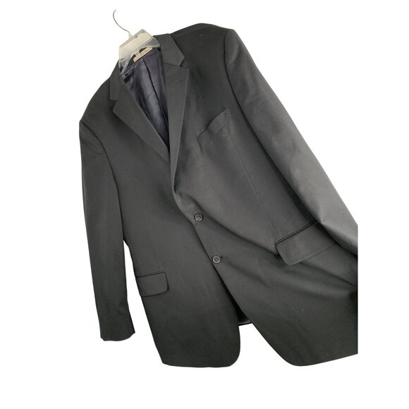 Joseph Abboud Mens Jet Black Blazer Jacket Size 48R Wool Super 110s 8905 - Picture 7 of 10